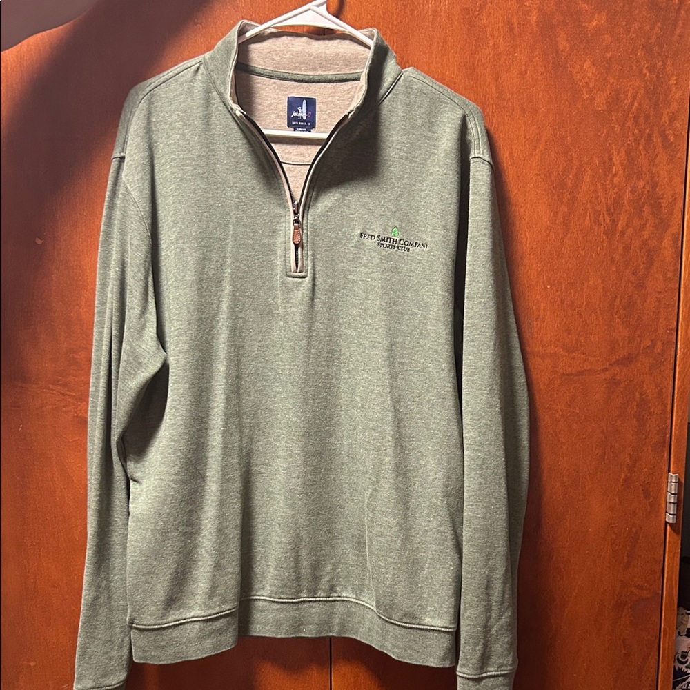 johnnie-O Olive Zip-Up Sweater